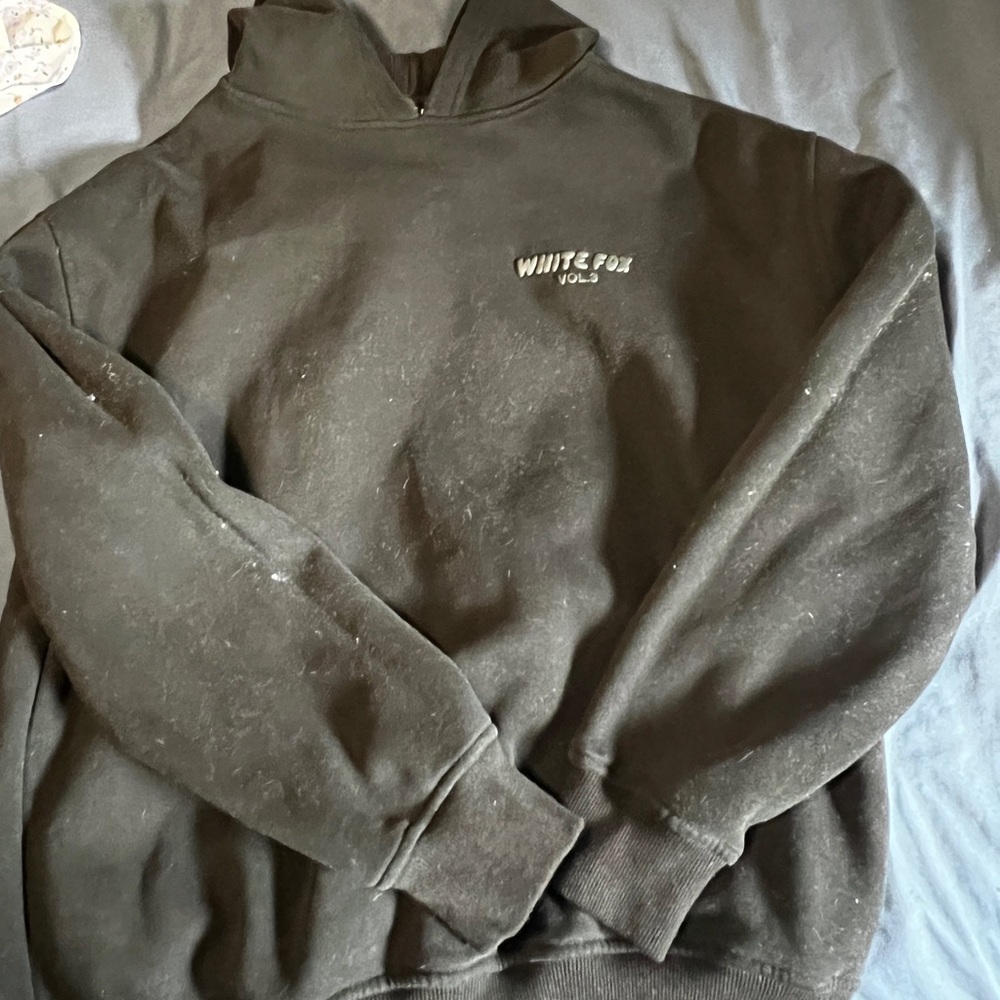 Black White Fox Hoodie